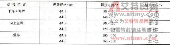 LT-50钢SMAW焊对接接头焊接参数