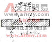 中厚板水平对接CO2焊坡口形式