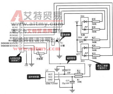 图5-54显示接收电路的工作原理图