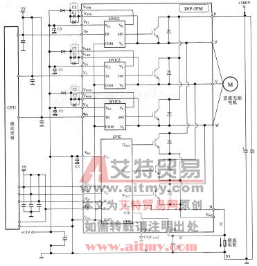 图5-64变频模块PS21246的内部结构