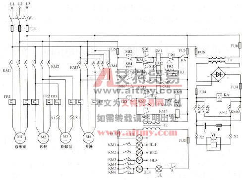M7120型平面磨床电气控制电路原理图