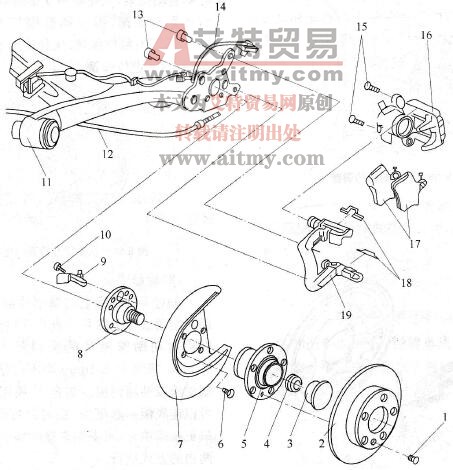 桑塔纳2000系列轿车前轮制动器后轮盘式制动器的维修