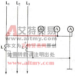 用两只互感器接入三只电流表的接线