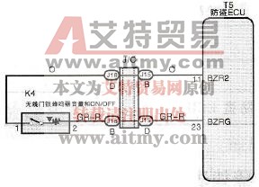 无线门锁蜂鸣器音量和开关电路图