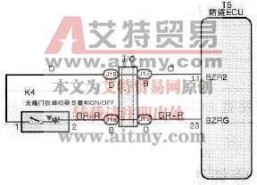 无线门锁蜂鸣器音量和开关电路图