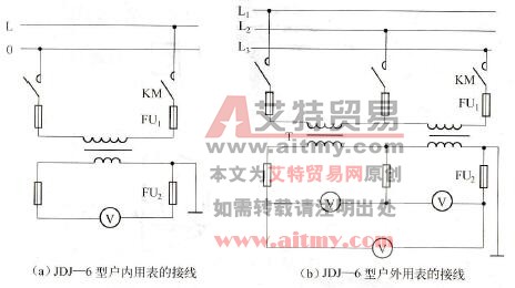 JDJ型电压互感器接线图