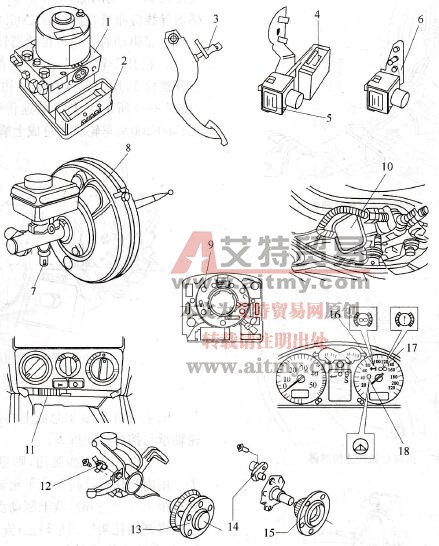 宝来和波罗轿车Mark60型ABS系统结构与组成