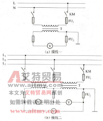 电压互感器(PT)的接线