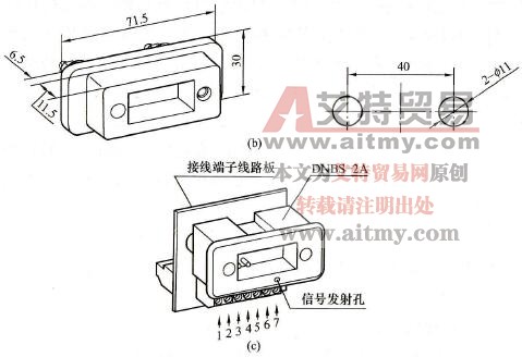电编码锁外形尺寸及安装尺寸