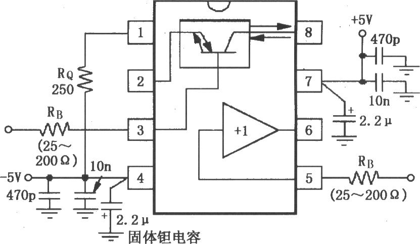 宽带跨导型运算放大和缓冲器OPA660的信号和电源