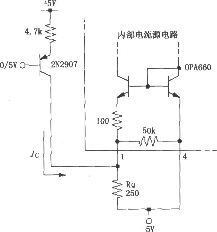 宽带跨导型运算放大和缓冲器OPA660的逻辑控制禁止电路