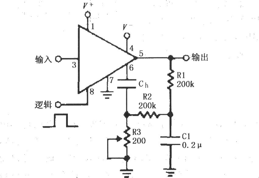 由LF398构成的的电容滞后补偿电路