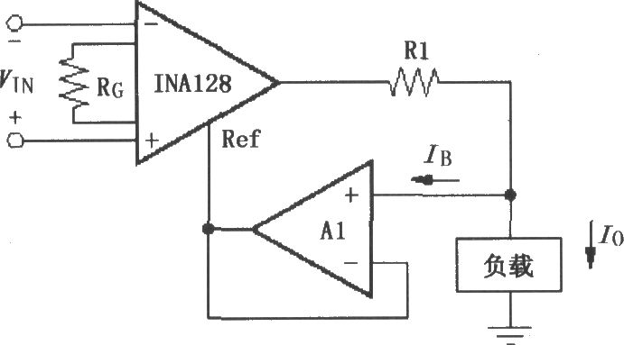 由INA128构成的差分电压-电流变换电路