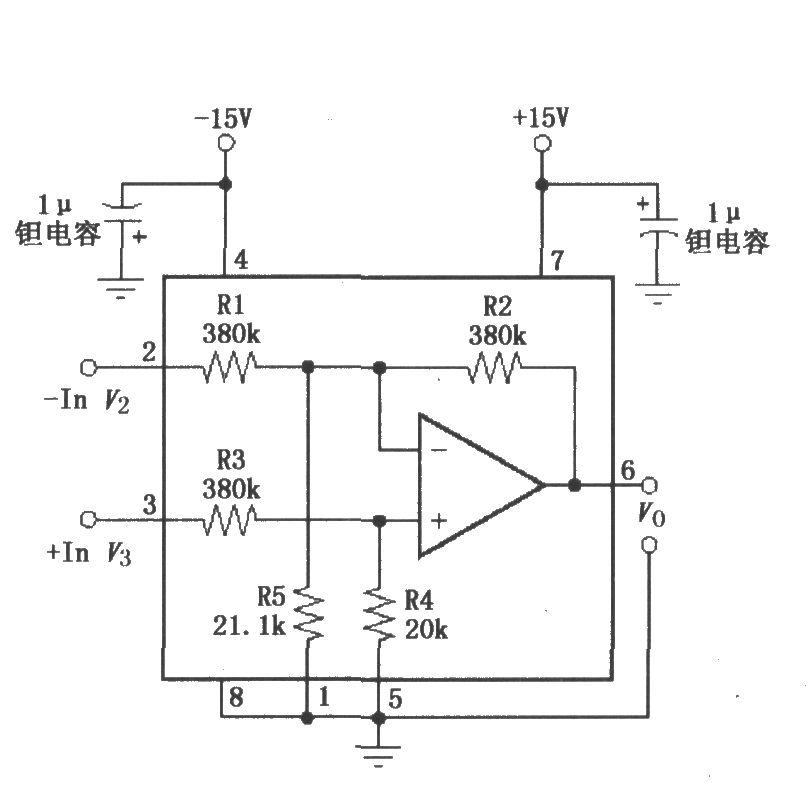 INA117基本电源和信号连接电路