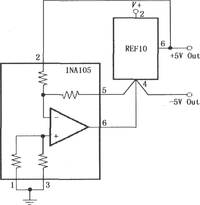 ±5V精密电压基准源(INA105)