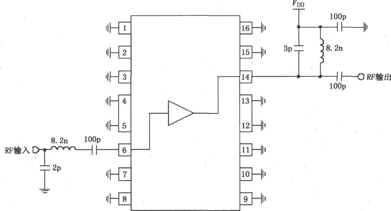 由RF2320／2360构成的869～894MHz窄带放大电路