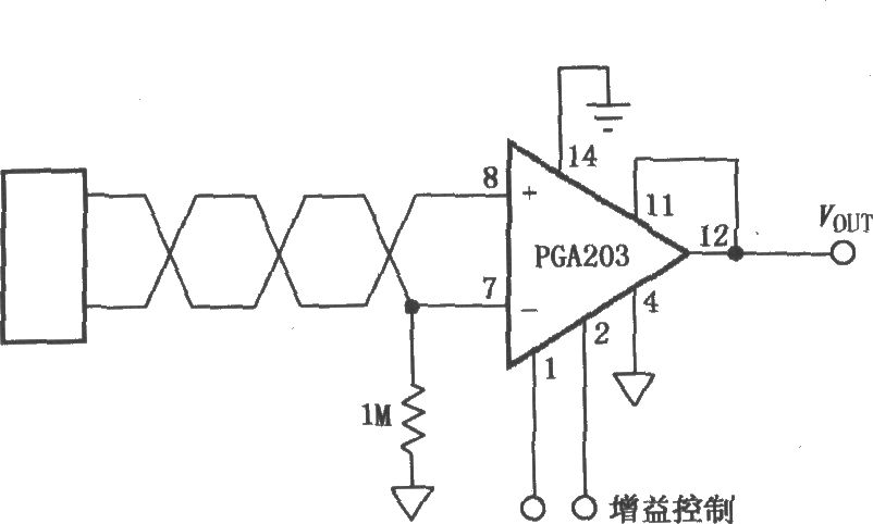 信号源悬浮的可编程仪表放大器(PGA203)