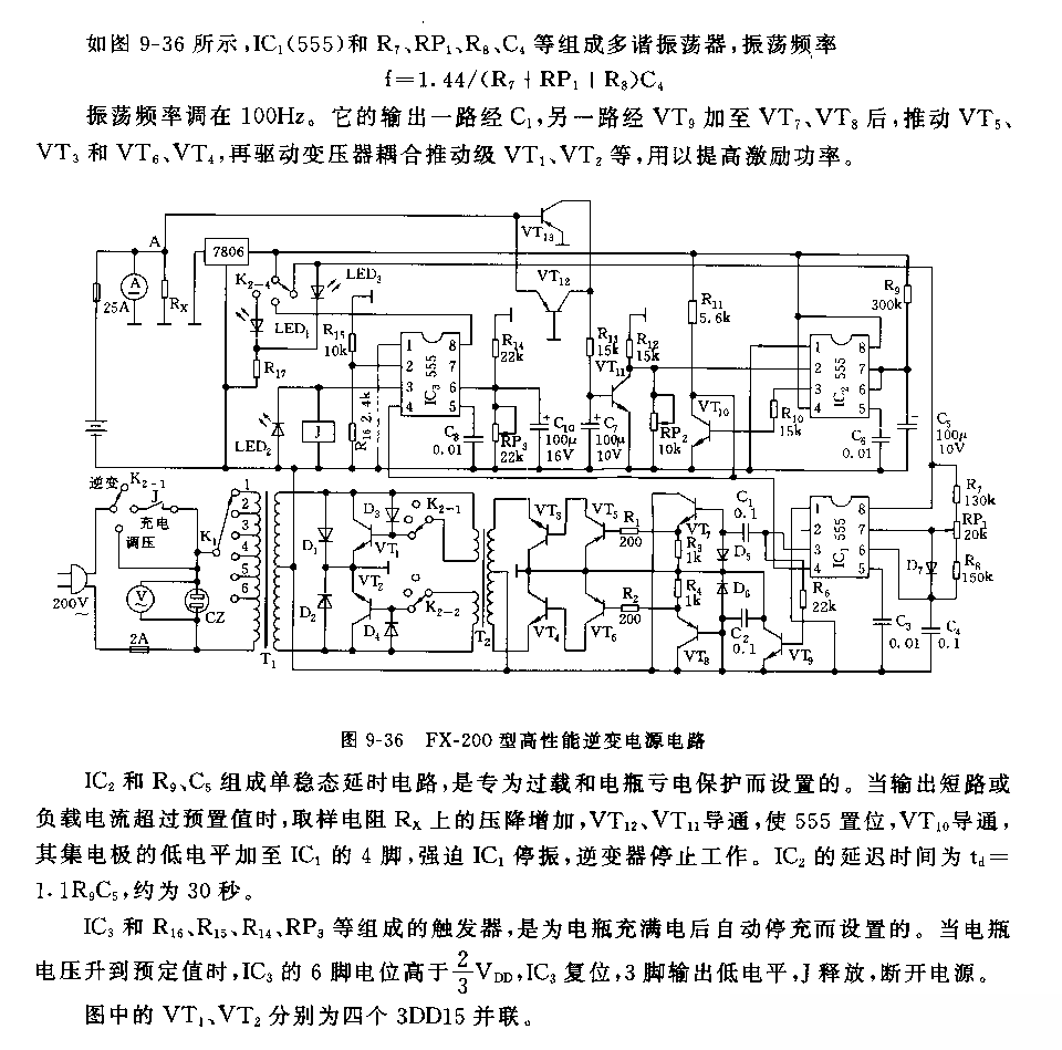 555Fx—200型高性能逆变电源电路