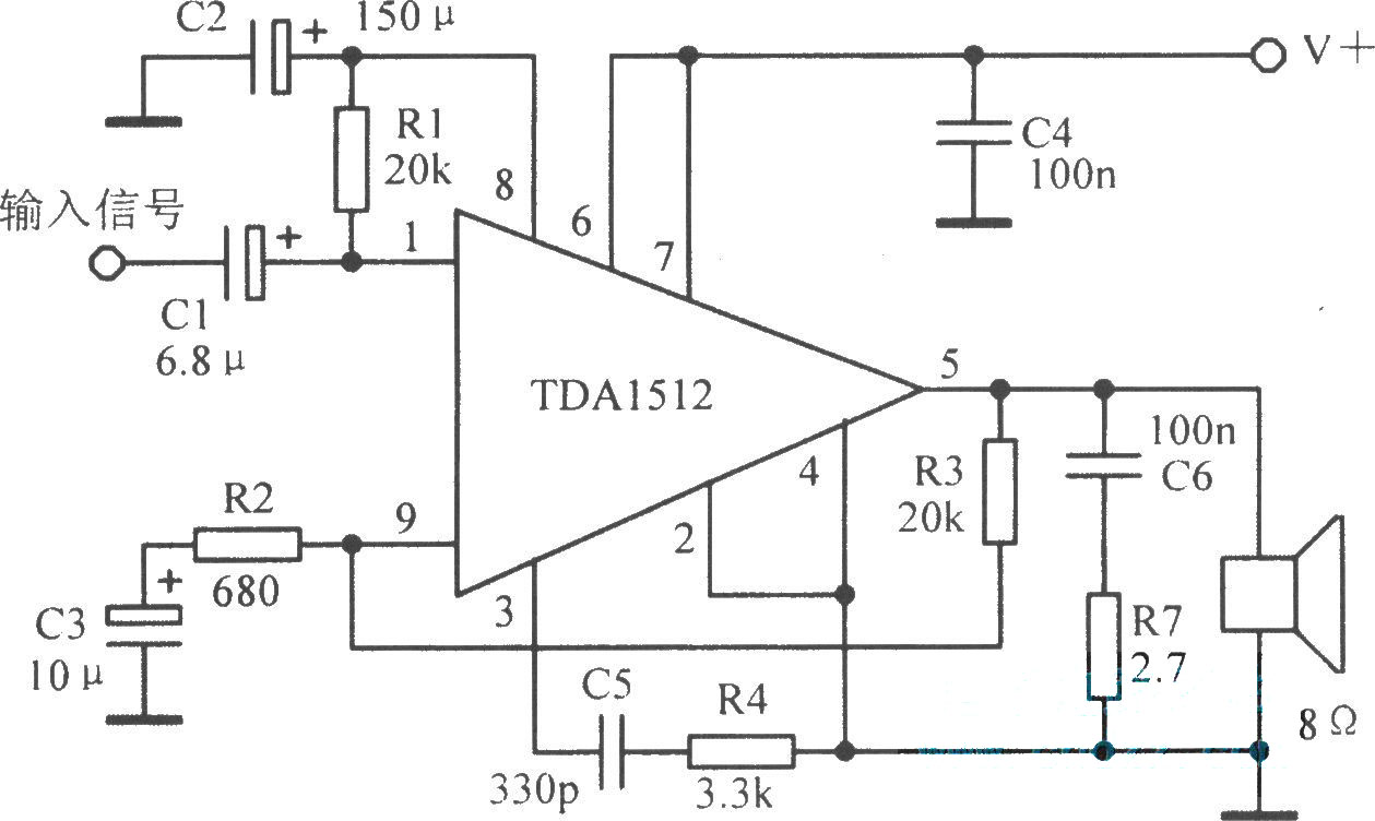 TDAl512典型应用电路