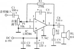 由音频放大集成电路LM386组成的实际电