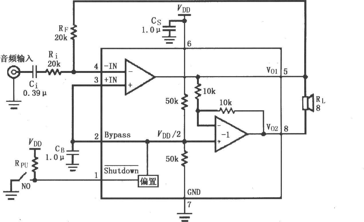 LM4902音频功率放大电路(MSOP封装)