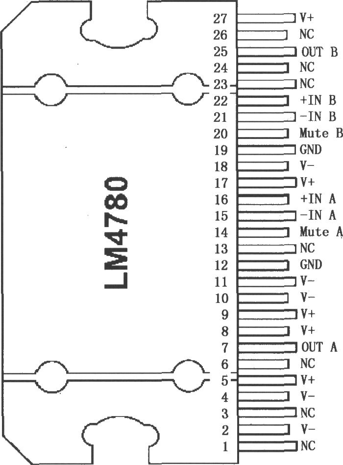 LM4780单声道立体声音频功率放大器