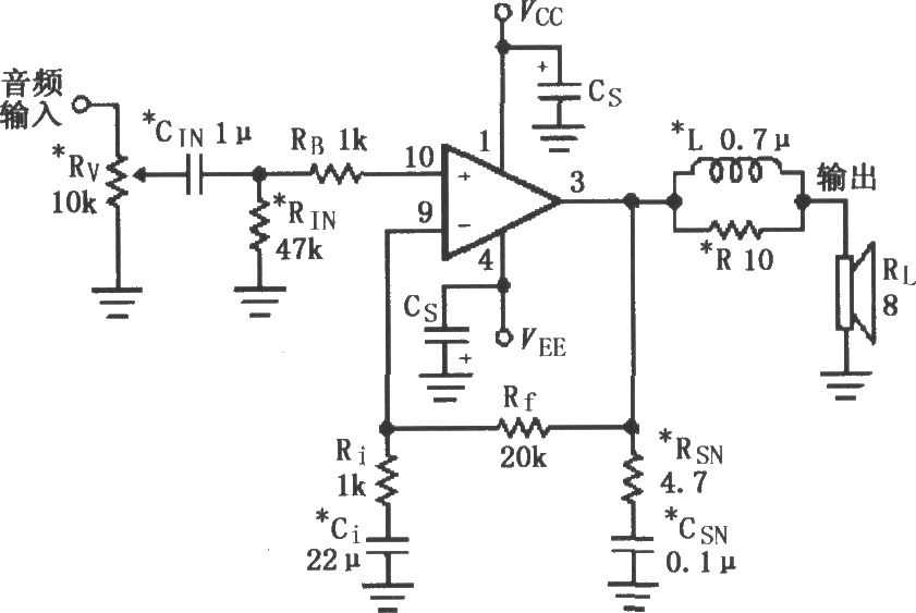 LM4700／4701的辅助音频功率放大电路
