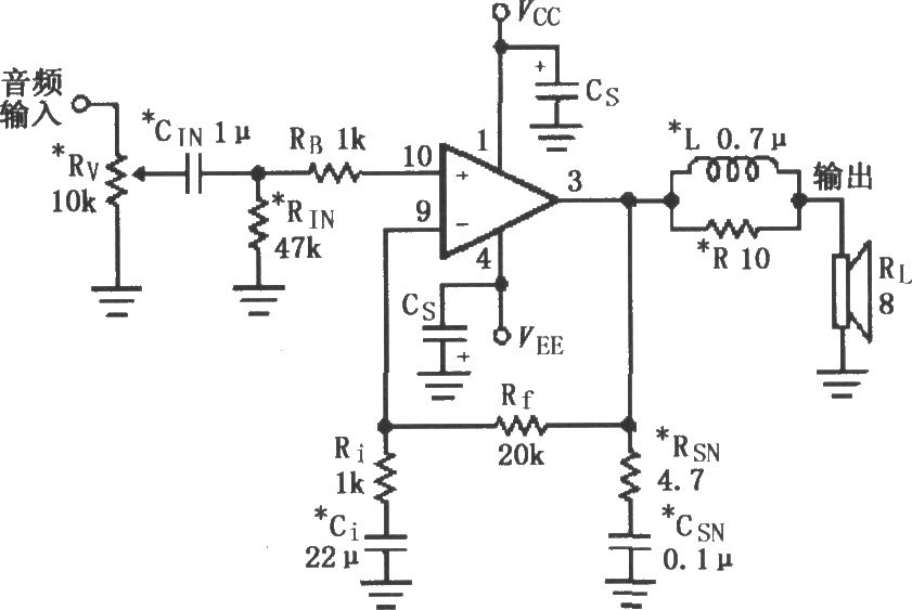 LM4700／4701的辅助音频功率放大电路