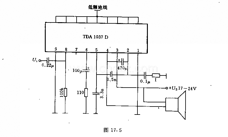 电视伴音用5．5w低顿集成放大器电路