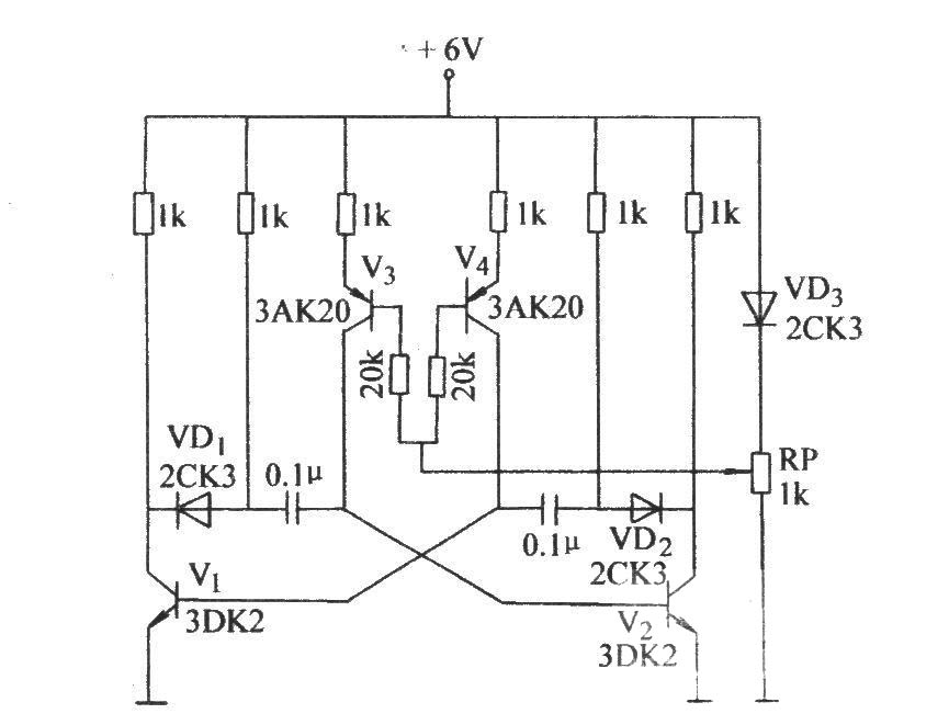 具有温度补偿频率稳定的无稳态电路