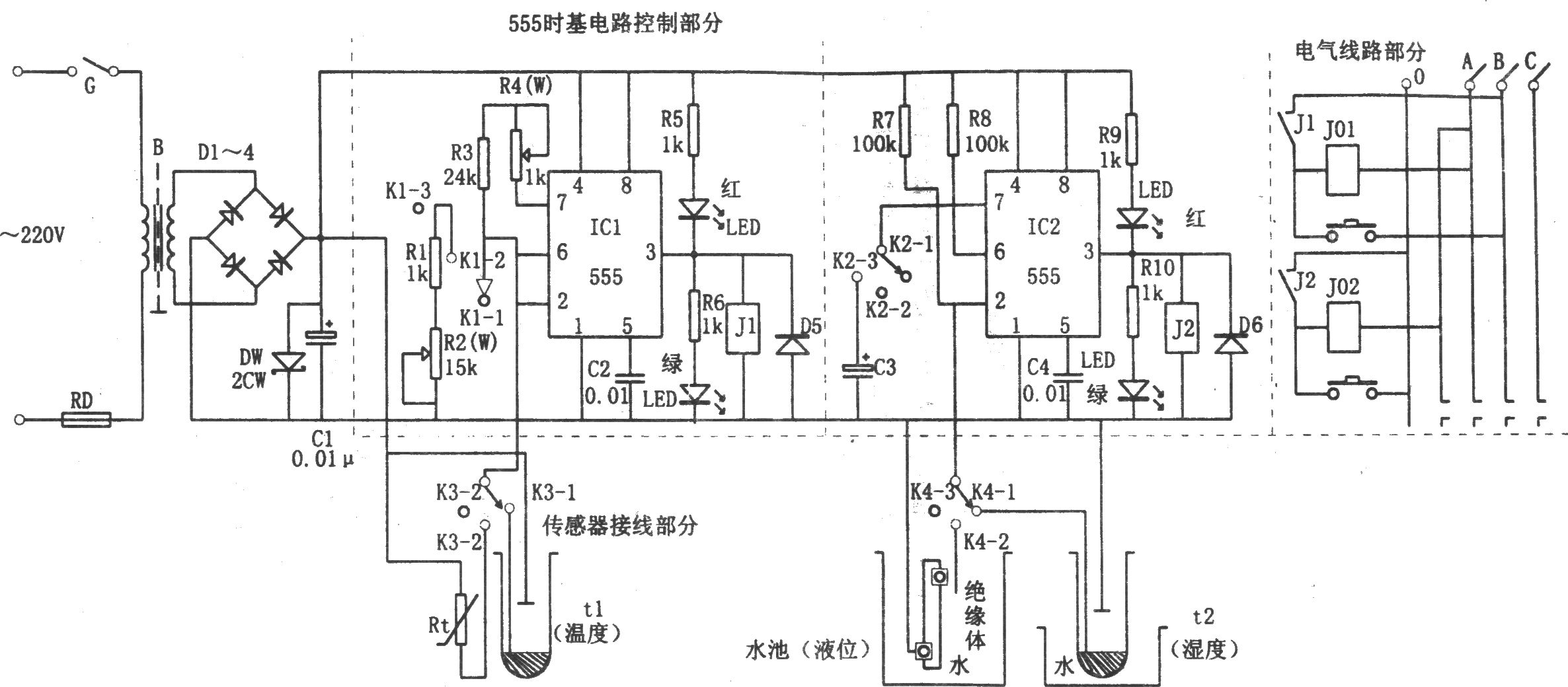 温湿度、液位多用途自控器