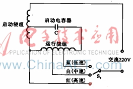 双绕组抽头调速电动机