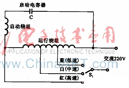 L型绕组抽头调速电动机