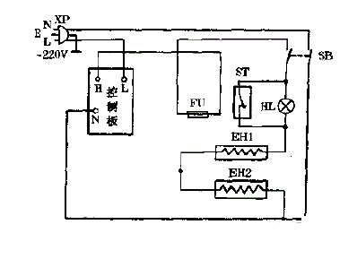 神奇QPFB-10型台式蒸汽电熨机整机接线图