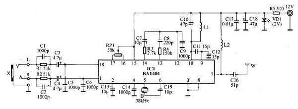MP3无线转发器制作电路图