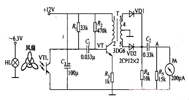 测量电风扇转速的电路图