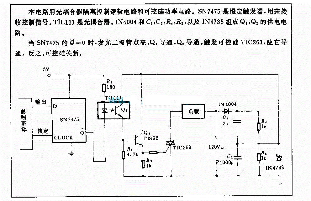 光耦合可控硅电路