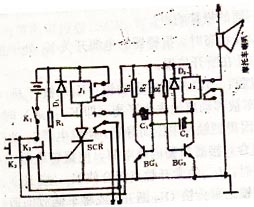 摩托车防盗报警器电路