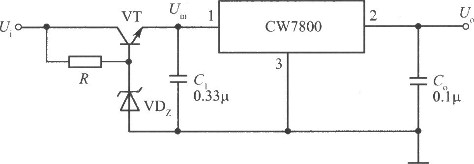 CW7800构成高输入电压的集成稳压电源电路之二