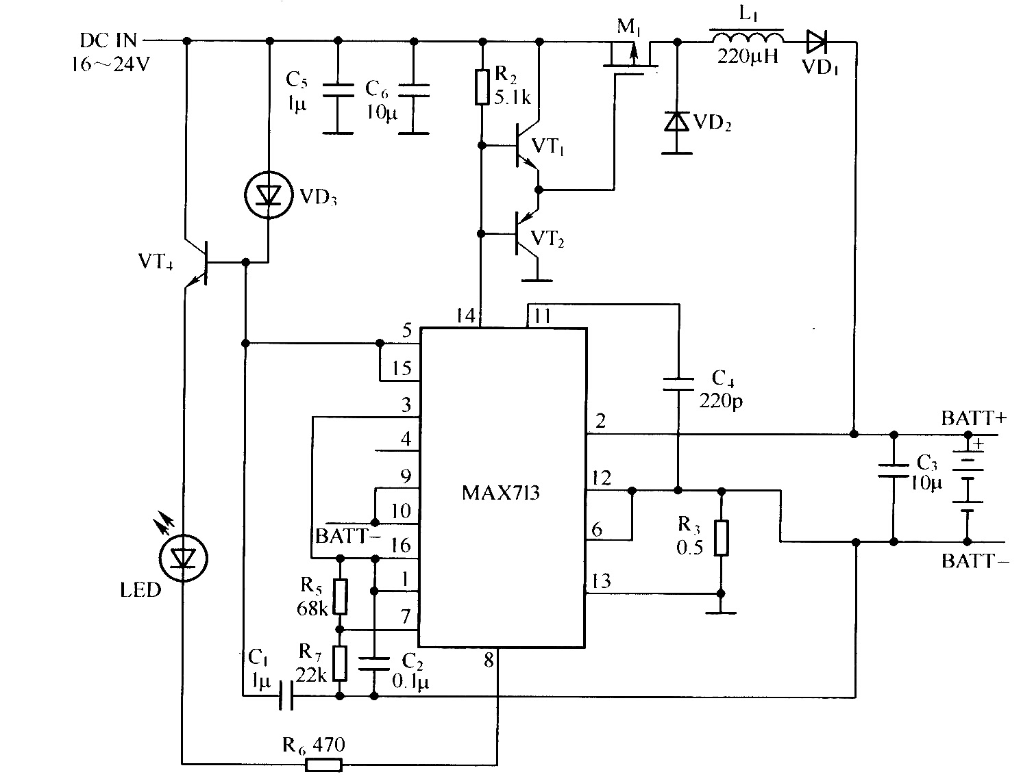 MAXTl3开关模式应用电路