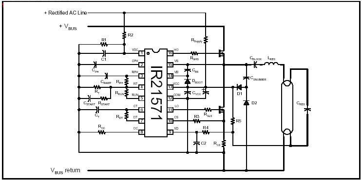 R21571直管型集成电路电子镇流器