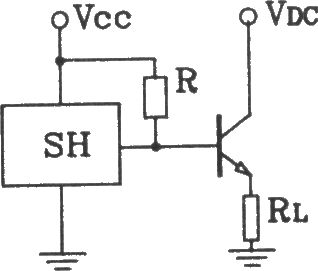 SH型霍尔开与射极输出接口电路
