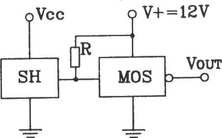SH型霍尔开与MOS电路连接输出接口电路
