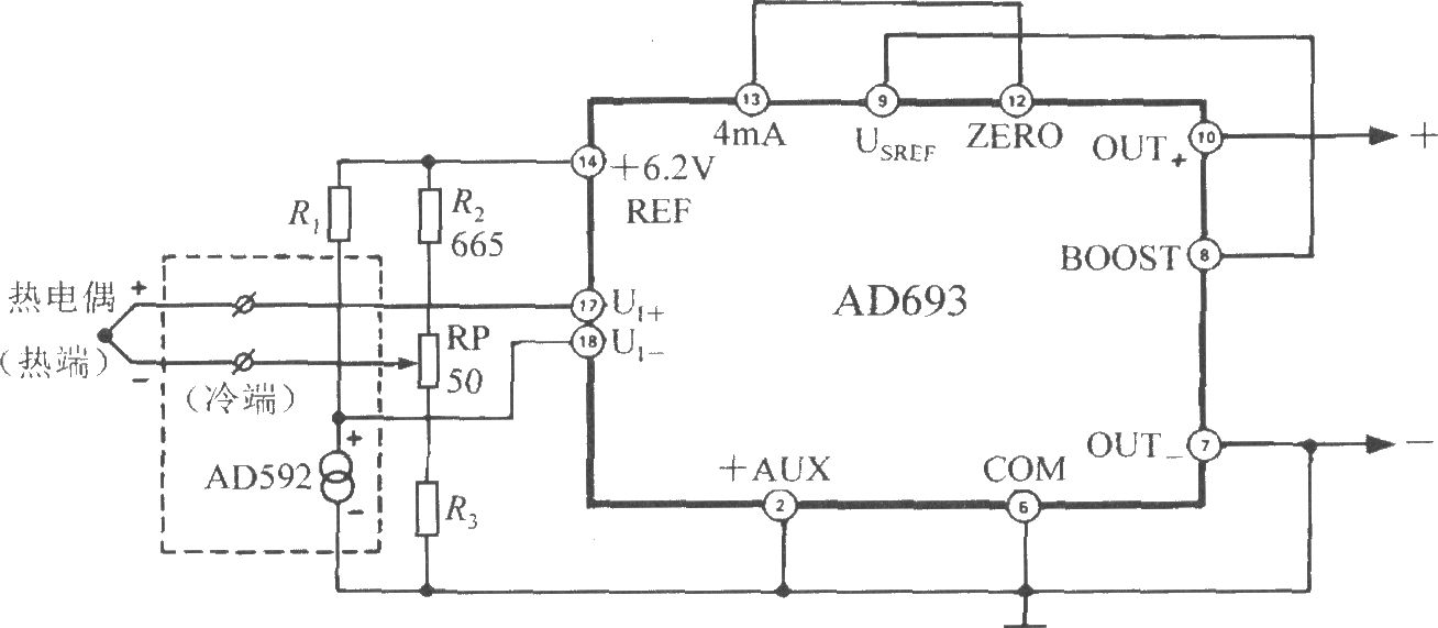 由多功能传感信号调理器AD693构成的带