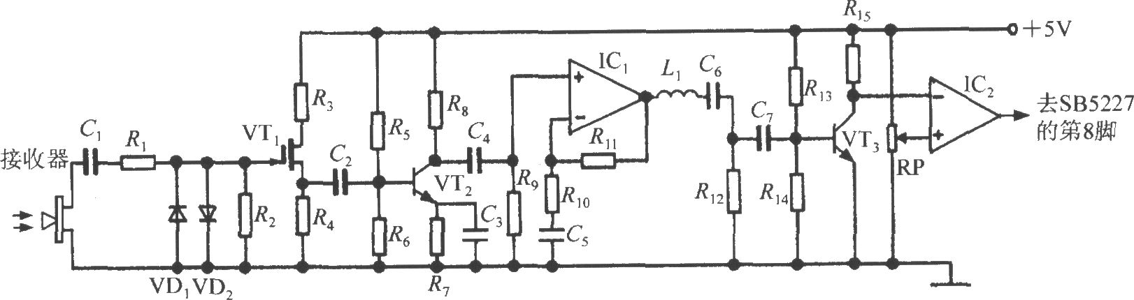 智能化超声波测距专用集成电路SB5227外围电路设计