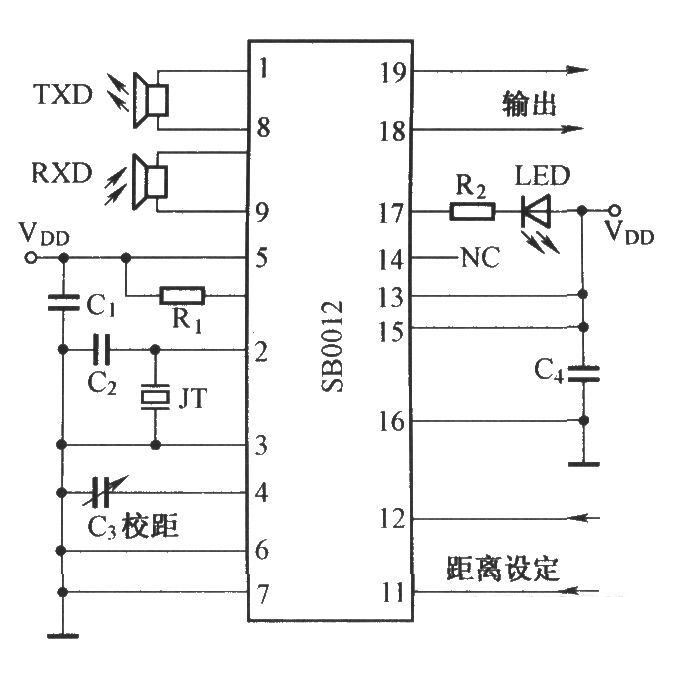 超声波汽车防撞电路