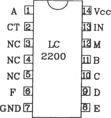 LC2200构成收录机音量遥控控制电路图