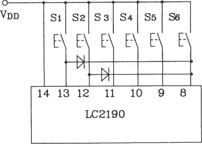 LC2200构成收录机音量遥控控制电路图