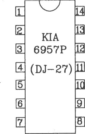 KIA6933S／6957P构成的四动作射频遥控发射、接收电路图