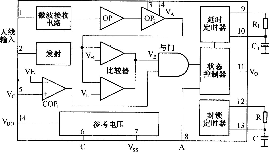 利用RD9481构成了多普勒效应自动开关电路